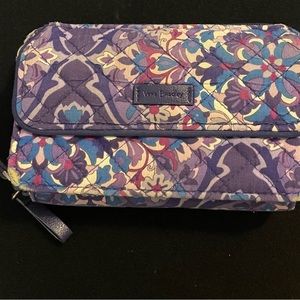 Vera Bradley Purple Floral Wallet Regal Rosette